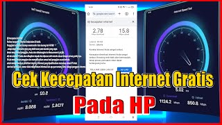 CARA CEK KECEPATAN INTERNET GRATIS PADA HP [upl. by Dayle]