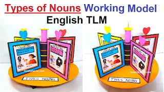 types of nouns working model 3d  english tlm  diy using cardboard  howtofunda [upl. by Anora444]