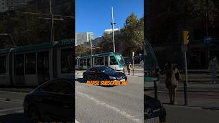 Tram Barcelona  Diagonal Mar  shoppingcenter shopping barcelonaspain viralvideoshorts [upl. by Ahsitahs]