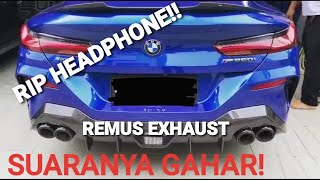 BLARRR LOUD BMW M850i WITH REMUS SPORT EXHAUST SOUND [upl. by Elyk321]