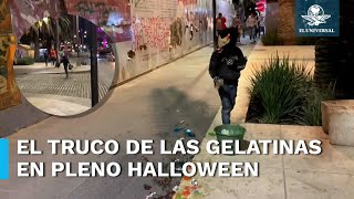 Niño “montagelatinas” se quiere pasar de vivo en pleno Halloween [upl. by Lednor]