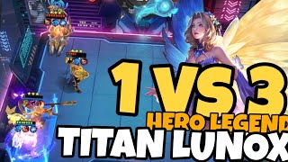 LUNOX TITAN MAGE VS 3 HERO LEGENDS BINTANG 3  MAGIC CHESS MOBILE LEGENDS [upl. by Elyn]