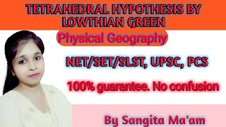 TETRAHEDRAL HYPOTHESIS BY LOWTHIAN GREEN Physical GeographyGeomorphology [upl. by Squire25]