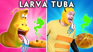 LARVA TUBA WITH ZERO BUDGET LARVA CARTOON FUNNY ANIMATED PARODY  Hilarious Cartoons [upl. by Skurnik]