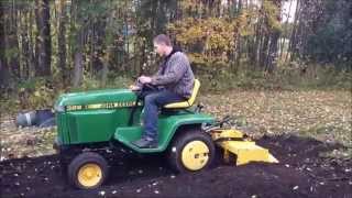 1992 John Deere 322 Rototilling w 42quot Hydraulic Tiller [upl. by Girard]