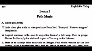 Art and Craft ll Folk Music Part 2 ll Lesson 2 ll HSC English 1st Paper ll Explained in Bangla [upl. by Lohrman]