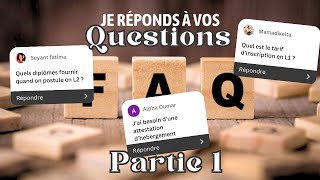 Réponses à vos nombreuses questions 😅 etudiantsetrangers FAQ universiteparissaclay campusfrance [upl. by Oemor]