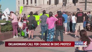 Oklahomans gather to protest DHS policies at State Capitol [upl. by Padraig316]