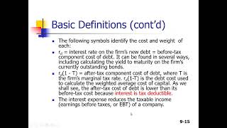 Casharka 3aad Basic Definitions Related to WACC Chapter 10 Finance [upl. by Benji]