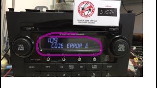 Radio Honda CRV quotERROR Equotsolução [upl. by Faxon646]