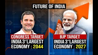 BJP vs CONGRESS  India Third Largest Economy  India 5 trillion Economy  Who is Future of India [upl. by Wyatt]