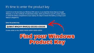 Find Your Windows Product Key  Windows License Key  Windows 10 [upl. by Glyn]