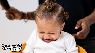 HOW TO STYLE A 1 YEAR OLDS HAIR WHO CAN BE TRICKY 👀 [upl. by Thetos]