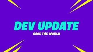 Save the World Dev Update 16  v35 Weapon Reroll Update and Player Reporting [upl. by Delogu107]