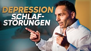 Depression Schlafstörungen  5 Tipps bei Depression Schlafstörungen  LÖSUNG [upl. by Ahsotan]