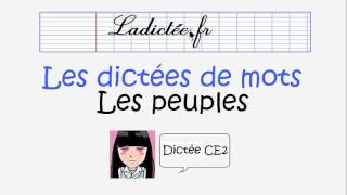 Les peuples  Dictée de mots préparatoire pour la dictée CE2 voir sur ladicteefr [upl. by Solhcin63]