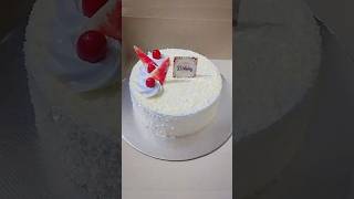 Half Kg White forest cake cake cakedesigns [upl. by Jacquelynn889]