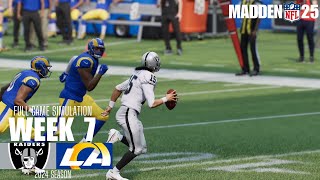 Las Vegas Raiders vs Los Angeles Rams  Madden NFL 25 Simulation madden25 [upl. by Fox]