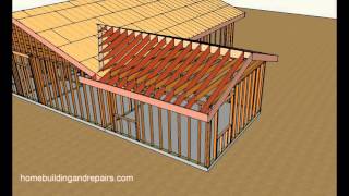 How To Attach Home Addition Roof Framing To Existing Sloping Roof [upl. by Miner]