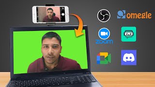 How to use mobile camera as webcam for pc  OBS Zoom Google meet Omegle [upl. by Lusty]