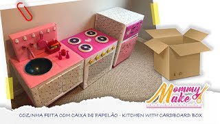 COZINHA FEITA COM CAIXA DE PAPELÃO  KITCHEN WITH CARDBOARD BOX [upl. by Eednil]