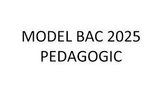 Model bac matematica 2025 pedagogic [upl. by Bunker642]