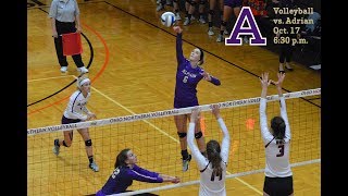 MIAA Volleyball  Adrian College vs Albion College  Oct 17 2017 [upl. by Assirat]