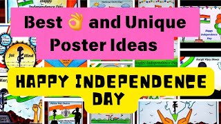 Best Independence Day drawing ideas  Top 20 drawings on Independence Day 2024  Creative Posters [upl. by Aisila]