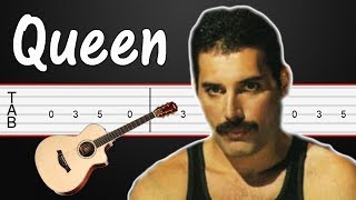 Another One Bites the Dust  Queen Guitar Tabs Guitar Tutorial  Bass guitar tab [upl. by Eckart]