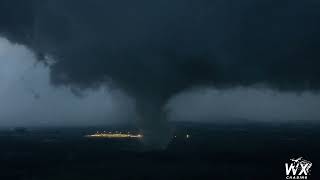 Drone tornado video shows formation process of long track tornado 4k Kentucky USA May 26 2024 [upl. by Oruasi]