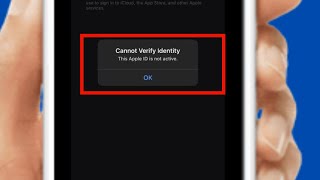 FIXED✅ Cannot Verify Identity This Apple ID is Not Active iPhone  iPad 2024 [upl. by Lorine]