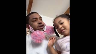 Scrappy’s Daughter Cali Insist He Wear Fluffy Ears During Daddy Duty 😂 [upl. by Omik]