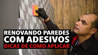 ADESIVANDO PAREDES DO BANHEIRO  Conteúdo do quotRenovando banheiro com Adesivos Parte 2quot [upl. by Nnairahs]