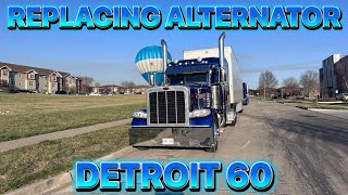 PETERBILT 389 GLIDER ALTERNATOR REPLACEMENT [upl. by Freda]