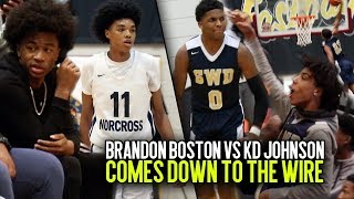 Sharife Cooper Watches Brandon Boston INTENSE Matchup Against KD Johnson at Holiday Hoopsgiving [upl. by Ellett]