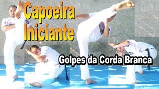 20 Movimentos de Capoeira para Iniciante Ataques  Esquiva  bases  Corda branca [upl. by Ahsenra]