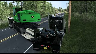 Jammed Truck on The Way I Made a HeavyHaul UTurn Kenworth T800  American Truck Simulator [upl. by Anahpets]