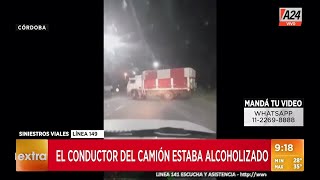 🚚UN VIAJE QUE SE CONVIRTIÓ EN UNA PESADILLA Un camionero alcoholizado contra un auto particular [upl. by Acisse]