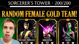 MK Mobile I Beat Sorcerers Tower with Random Gold Female Team Reward BLEW MY MIND [upl. by Lledrac763]