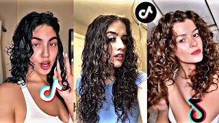 Tik tok Curly Hair Routines 👧 Hair Transformation Tiktok Compilation [upl. by Lomasi]