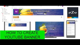 piZaps Quick Photo Editing Tutorial How to create YouTube banner [upl. by Humphrey]