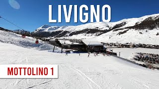 Livigno Ski Guide Mottolino  Mottolino1 red piste 4 [upl. by Jammin]