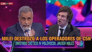 MILEI LE PARÓ EL CARRO A LOS OPERADORES DE C5N  Javier Milei con Jorge Rial 532022 [upl. by Alor]