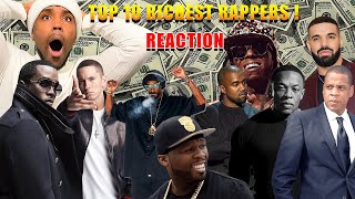 Top 10 Richest Rappers In The World  REACTION [upl. by Tabshey]