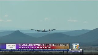 Spaceshiptwo takes test flight in Mojave [upl. by Nylidnarb723]