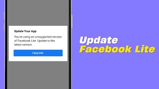 How to Do Facebook Lite Upgrade  Update Facebook Lite App [upl. by Elleinwad]