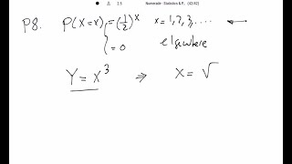 Problem 2 Random variable X has the following pmf and Y  eX Calculate EY directly without fi… [upl. by Nire]