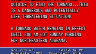 Northeastern Alabama Tornado Touchdown  April 24 2010 Tornado Outbreak [upl. by Silado]