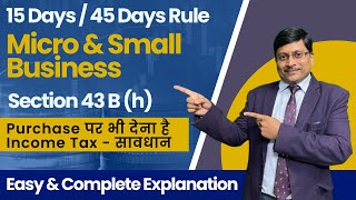 New Msme Rules Section 43b h Explained  MSME New Rules  What is Section 43B h  ca sudesh [upl. by Saenihp144]