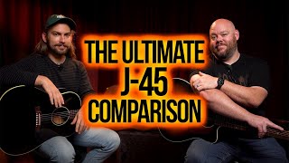 Ultimate J45 Comparison  Gibson Standard vs Gibson Original 50s vs Epiphone Inspired By Gibson [upl. by Aubine]